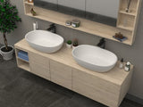 Low Sided Oval Shaped Basin Cast stone - Solid Surface Basin 600mm V567-PS-2230