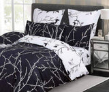 Tree Reversible Super King Size Bed Quilt/Duvet Cover Set Black V493-MSK-411