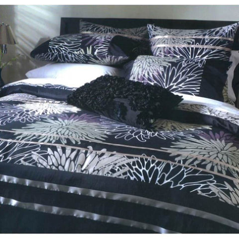 Paxton and Wiggin Astrid Quilt Cover Set Double V442-LDE-QUILTCS-ASTRID-MIDNIGHT-DS