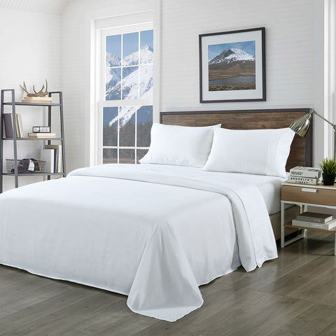 Royal Comfort Blended Bamboo Sheet Set White - King ABM-202000