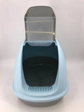 YES4PETS XL Portable Hooded Cat Toilet Litter Box Tray House w Charcoal Filter and Scoop Blue V278-MSP-0008-BLUE