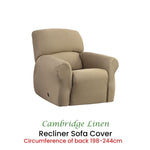 Elan Cambridge Extra-stretch Couch Cover Linen One Seater Recliner Linen V442-INT-COUCHC-CAMBRIDGE-LINEN-REC