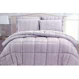 Hotel Living 3 Piece Seersucker Comforter Set King Lilac V442-ATX-COMFORTER-SEERSUCKER-LILAC-KI