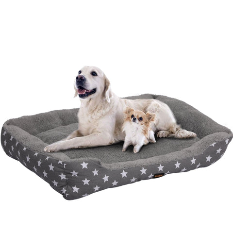PaWz Pet Dog Cat Bed Deluxe Soft Cushion Grey Star XX-Large E0060-XXL-GS