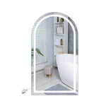 EMITTO LED Wall Mirror Arch Anti-fog Bathroom Mirrors Makeup Light 50x90cm DECO1020-50X90