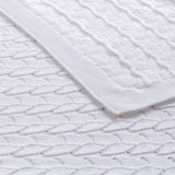 Little Gem Lyla White Cotton Baby Blanket 75 x 100 cm V442-HIN-BLANKET-LYLABABY-WHITE-CT