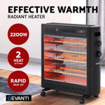 Devanti 2200W Infrared Heater Radiant Heaters IH-B21-BK
