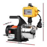 Giantz Garden Water Jet Pump High Pressure 800W Tank Rain Farm Irrigation Yellow PUMP-GARDEN-800-YEL