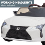 Licensed Lexus LC 500 Kids Electric Ride On Car - White CAR-LEX-1618-WH