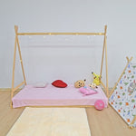 Kids Tent Montessori Toddler Floor Bed Wooden Bedframe V63-843061