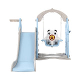 Keezi Kids Slide Swing Set Basketball Hoop Rings Outdoor Playground 170cm Blue KPS-7103-BU