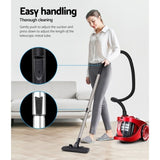 Devanti 2200W Bagless Vacuum Cleaner Red VAC-008-RD