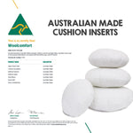 Luxor Twin Pack 60cm Aus Made Round Hotel Cushion Inserts Premium Memory Resistant Filling V535-CUSHION-INS-60-R-X2