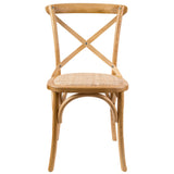 Aster Crossback Dining Chair Set of 2 Solid Birch Timber Wood Ratan Seat - Oak V315-VOD-CAFE-01-2PC-KIT