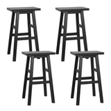 Artiss Bar Stools Kitchen Counter Stools Wooden Chairs Black x4 BA-G-7031-BKX4