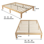 Warm Wooden Natural Bed Base Frame – Double V264-STB-108P-NTR-DL-1