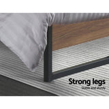 Artiss Bed Frame Metal Frame Bed Base OSLO - Single MBED-C-OSLO-S-BK