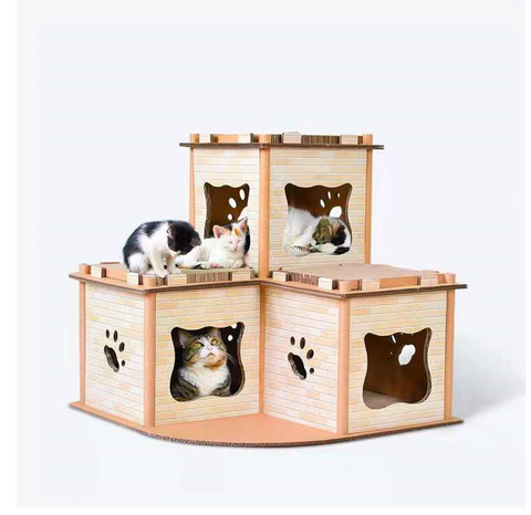 YES4PETS Cat Cardboard House Tower Condo Scratcher Pet Post Pad Mat Furniture V278-CP-178-CAT-CARDBOARD