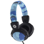 MOKI Camo In-line Mic Blue Headphones V177-HPCAMB