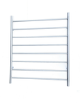 Premium Brushed Chrome Towel Rack - 8 Bars, Round Design, AU Standard, 1000x620mm Wide V549-10062ROUNDCHROME