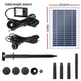 Gardeon Solar Pond Pump Submersible Water Fountain with Battery LED Lights 4.4FT FOUNT-POND-B-DX36