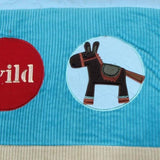Happy Kids Wild Wild West Blue Embroidered Comforter with Bonus Cushion V442-HIN-COMFORTER-WILDWILDWEST-BLUE-SB