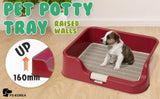 Dog Pet Potty Tray Training Toilet Raised Walls T1 WINE V274-PET-POTT1-WN