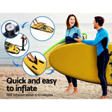 Weisshorn Stand Up Paddle Board 10.6ft Inflatable SUP Surfboard Paddleboard Kayak Surf Yellow SUP-D-106FT-80-15-YE