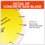 300mm/12" Concrete Saw Blade Masonry Cutting Disc Circular Diamond Stone Cutter V465-79342-AU-2