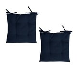 Set of 2 Outdoor Polyester Solid Chair Pads 40 x 40cm Navy Blue V442-IDC-CUSHION-POLYCHAIRPAD-NAVYBLUE-SQ