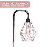 Sarantino Rose Gold Floor Lamp with Geometric Shade LMP-MLM-463-02