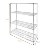 Modular Wire Storage Shelf 1500 x 350 x 1800mm Steel Shelving V63-841371