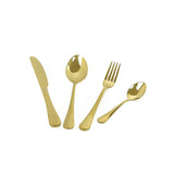 24-piece Gold Cutlery Flatware Stainless Steel Silverware Set Reflective Mirror Finish V63-838571