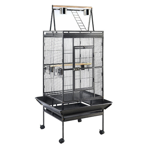 YES4PETS 174 cm Large Bird Budgie Cage Parrot Aviary With Metal Tray and Wheel V278-B005-1