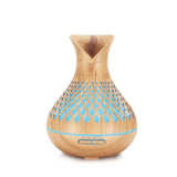 Essential Oil Aroma Diffuser and Remote - 500ml Vase Tulip Wood Mist Humidifier V238-SUPDZ-40003398467664