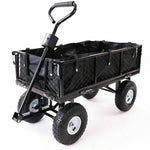 Garden Dump Rolling Mesh Cart with Heavy Duty Steel Frame,10 Inch Pneumatic Tires Maximum Load V284-TC1840A