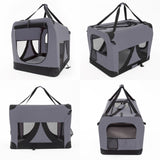 Portable Soft Dog Cage Crate Carrier L GREY V274-PET-3002L-GY