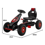 Kahuna G18 Kids Ride On Pedal Powered Go Kart Racing Style - Red CAR-G18-RD