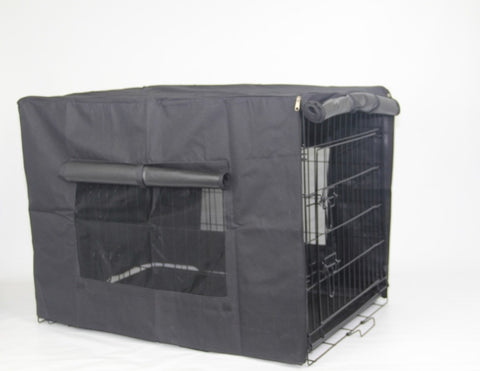 YES4PETS 48' Portable Foldable Dog Cat Rabbit Collapsible Crate Pet Rabbit Cage with Cover V278-CR48-W-COVER-BK