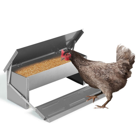 5KG 7.5L Garden Farm Automatic Food Storage Box Stand Chicken Feeder Poultry AU V465-V51005