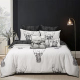 Bianca Alpine Stag Taupe Polyester Cotton Quilt Cover Set King V442-BCA-QUILTCS-ALPINESTAG-TAUPE-KI