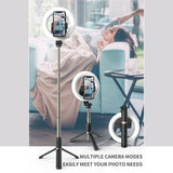 TEQ Q07 Bluetooth Ring Light Selfie Stick + Tripod stand V28-MOBTEQQ07