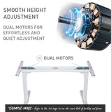 Fortia Sit To Stand Up Standing Desk, 150x70cm, 62-128cm Electric Height Adjustable, Dual Motor, V219-FURDTAFORKITW5WT