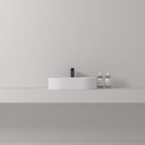 Thin edge oval Basin Cast stone - Solid Surface Basin 600mm V567-PS-2259