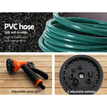 Greenfingers Retractable Hose Reel 30M Garden Water Spray Gun Auto Rewind HR-WA-BNS-30M-PLS