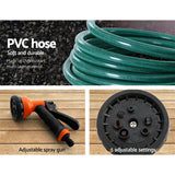 Greenfingers Retractable Hose Reel 30M Garden Water Spray Gun Auto Rewind HR-WA-BNS-30M-PLS