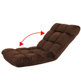 Adjustable Cushioned Floor Gaming Lounge Chair 100 x 50 x 12cm - Brown FCR-QLG-809-BN