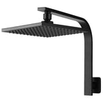 Cefito 8'' Rain Shower Head Wall Arm Square High Pressure Black SHOWER-A3-SQ-8-BK