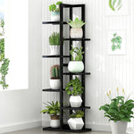 6 Tiers Vertical Bamboo Plant Stand Staged Flower Shelf Rack Outdoor Garden V63-837961