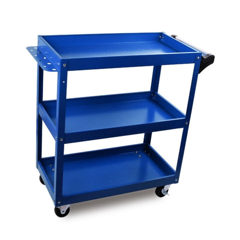 Blue 3-Tier Tool Cart Trolley Toolbox Workshop Garage Storage 150KG Organizer Garage V465-91518